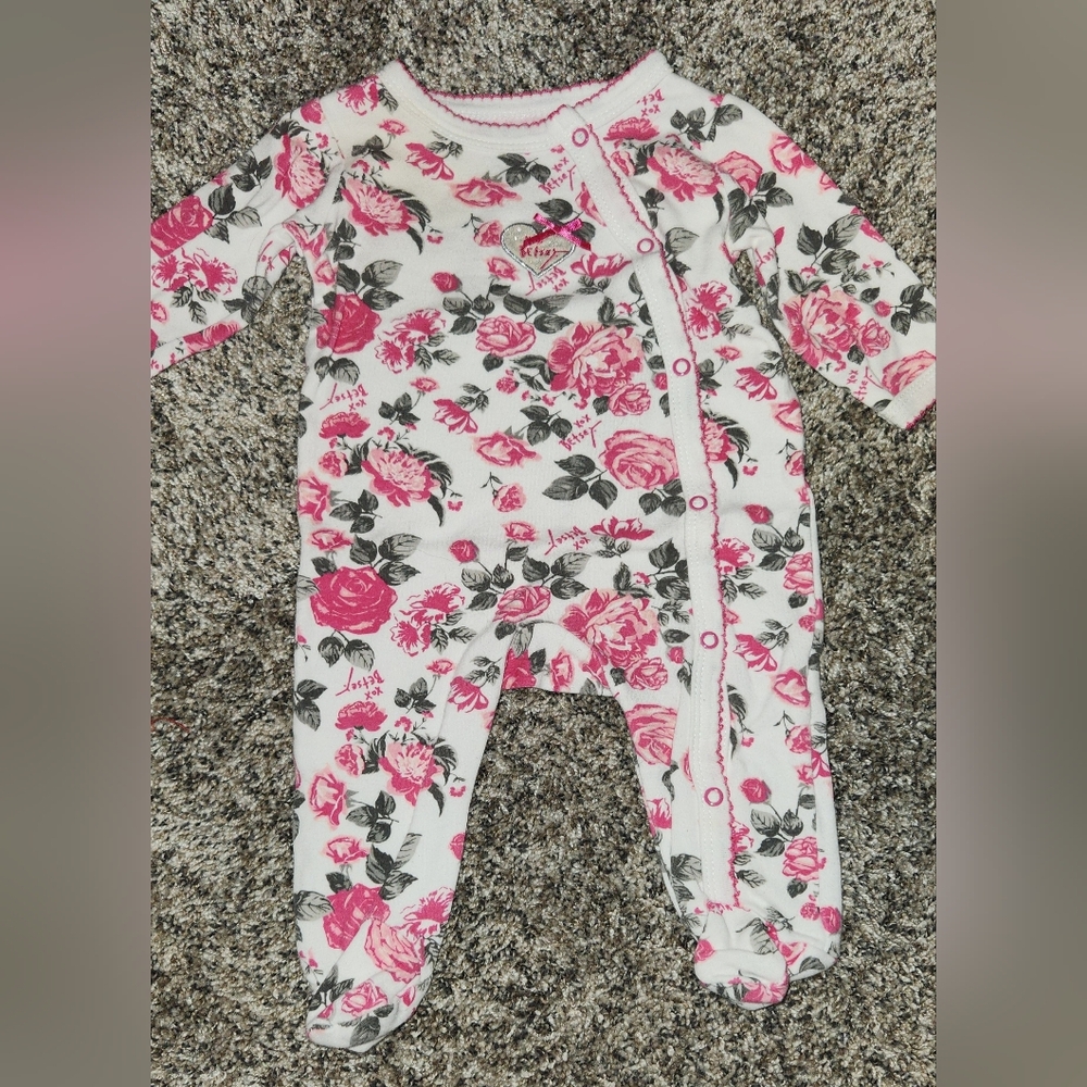Betsey Johnson Rose Print Kids Footie